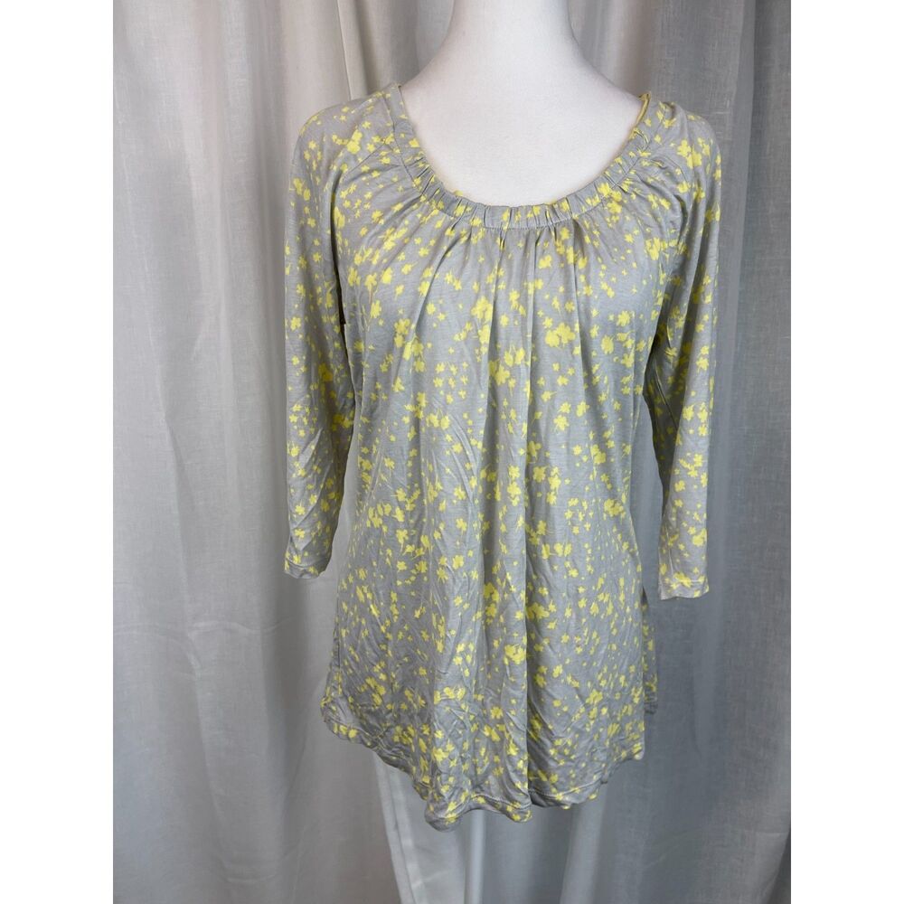 Boden Yellow Floral Long-Sleeve Top – Size US 8